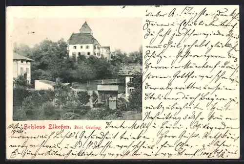 AK Grafing, Schloss Elkofen mit umliegenden Gebäuden
