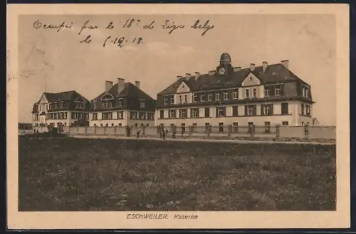 AK Eschweiler, Kaserne, Gebäudepanorama