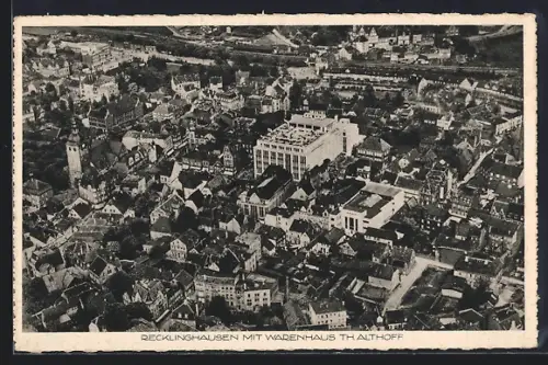 AK Recklinghausen, Teilansicht mit Warenhaus Th. Althoff