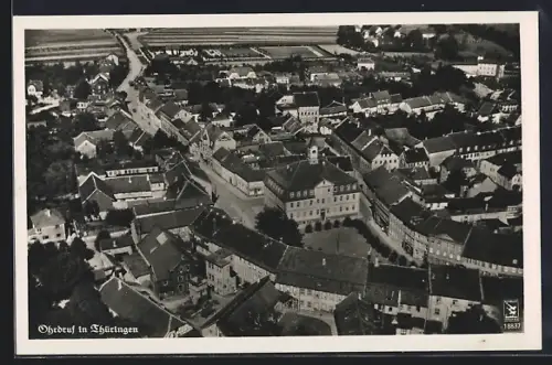 AK Ohrdruf in Thüringen, Teilansicht mit Strassenpartie