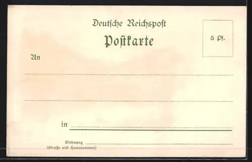 Lithographie Rathen, Uferpartie