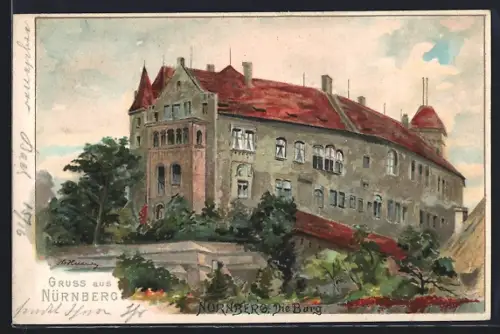 Lithographie Nürnberg, Burg
