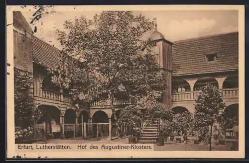 AK Erfurt, Hof des Augustiner-Klosters