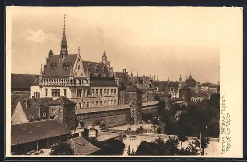 AK Nürnberg, German. National-Museum, Ansicht von Westen