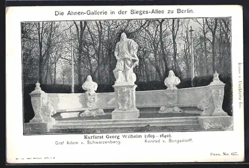 AK Berlin-Tiergarten, Denkmal Kurfürst Georg Wilhelm in der Ahnen-Galerie