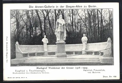 AK Berlin-Tiergarten, Sieges-Allee, Ahnen-Galerie, Markgraf Waldemar der Grosse