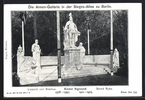 AK Berlin-Tiergarten, Sieges-Allee, Ahnen-Galerie, Kaiser Siegmund