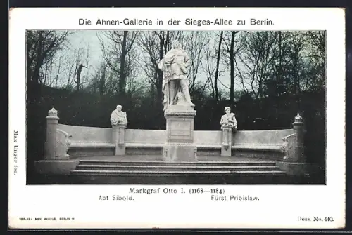 AK Berlin-Tiergarten, Markgraf Otto I., Ahnen-Galerie i. d. Siegesallee im Grossen Tiergarten