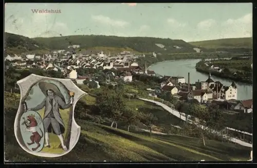 AK Waldshut, Ortsansicht mit Fluss
