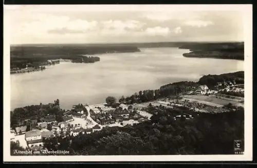 AK Werbellin, Fliegeransicht mit Werbellinsee