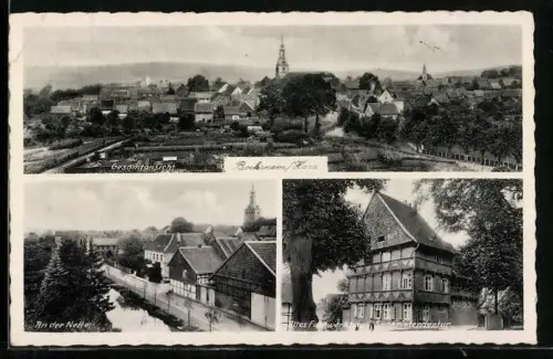 AK Bockenem, Panorama, An der Nette, Altes Fachwerkhaus der Superintendentur