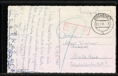 AK Bockenem, Panorama, An der Nette, Altes Fachwerkhaus der Superintendentur