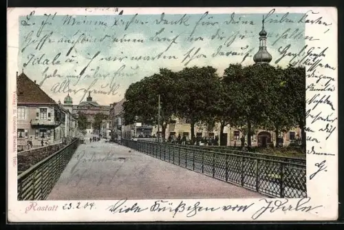 AK Rastatt, Strassenpartie im Ort