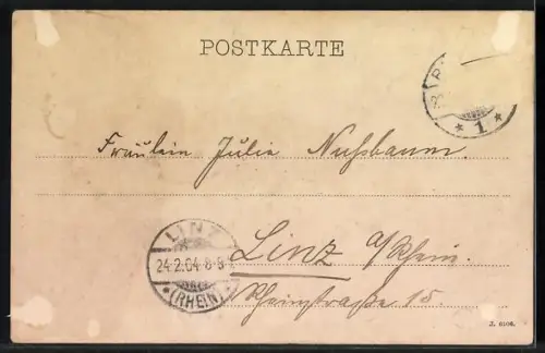 AK Rastatt, Strassenpartie im Ort