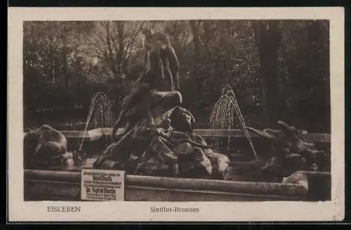 AK Eisleben, Gesamtansicht vom Sintflut-Brunnen