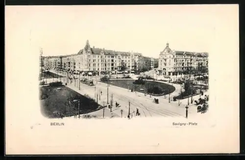 Passepartout-AK Berlin-Charlottenburg, Savignyplatz