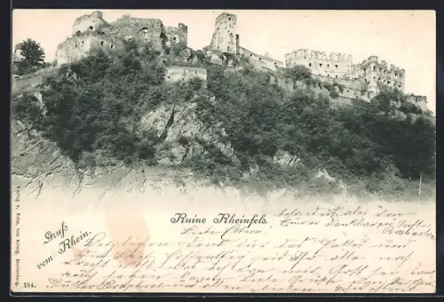 AK Rheinfels, Totalansicht der Ruine