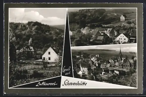 AK Schevenhütte, Ortsansicht aus der Vogelschau