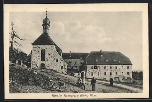 AK Kreuzberg /Rhön, Kloster mit Mönchen