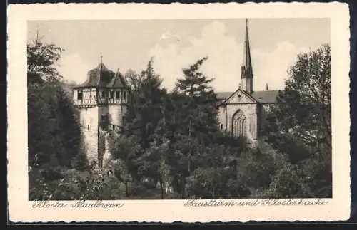 AK Maulbronn, Kloster, Faustturm und Klosterkirche