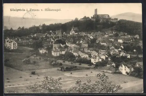 AK Königstein i. Taunus, Blick v. Hildatempel