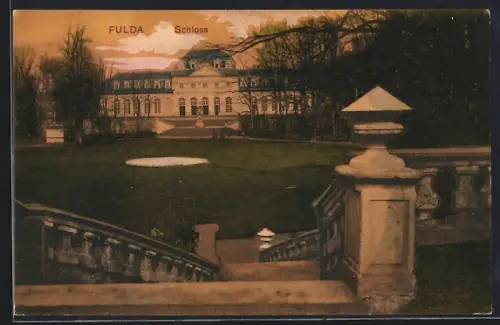 AK Fulda, Schloss mit umliegendem Park