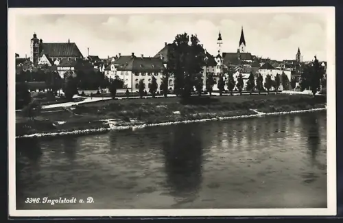 AK Ingolstadt a. D., Teilansicht mit Flusspartie