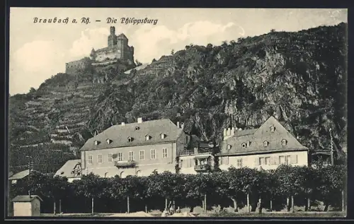 AK Braubach, Blick auf die Philippsburg