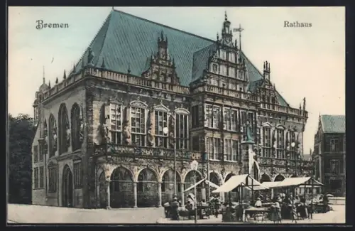 AK Bremen, Blick auf das Rathaus