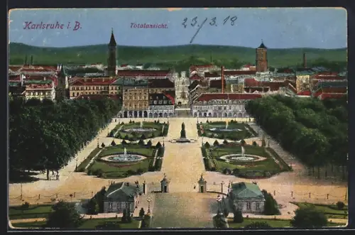 AK Karlsruhe i. B., Totalansicht