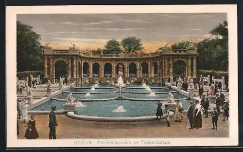 AK Berlin-Friedrichshain, Märchenbrunnen im Friedrichshain