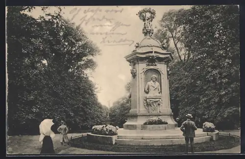 AK Berlin, Komponisten-Denkmal im Tiergarten