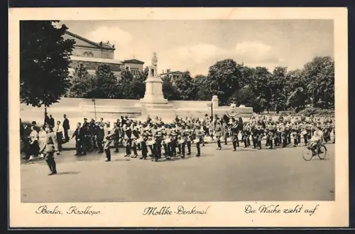 AK Berlin-Tiergarten, Moltke-Denkmal, Die Wache zieht auf