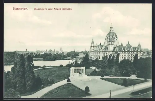 AK Hannover, Maschpark und neues Rathaus