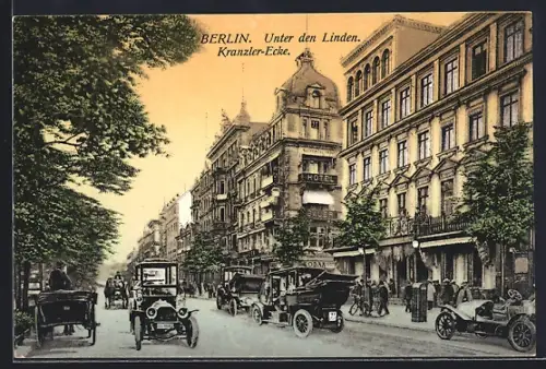 AK Berlin, Strassenpartie am Kranzler-Ecke Unter den Linden