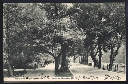 AK Berlin, Partie am Tiergarten-Ufer