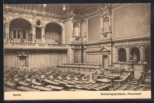 AK Berlin-Tiergarten, Plenarsaal im Reichstagsgebäude