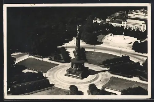 AK Berlin-Tiergarten, Königsplatz mit Siegessäule, Fliegeraufnahme