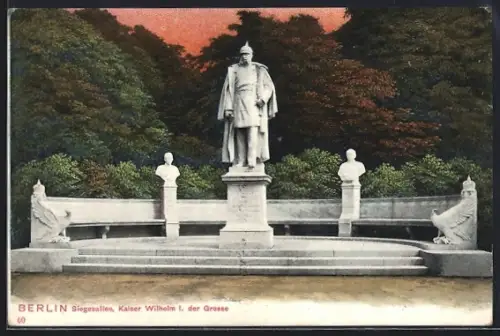 AK Berlin-Tiergarten, Siegesallee, Wilhelm I. der Grosse