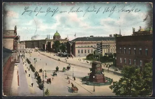 AK Berlin, Opernplatz mit Denkmal Friedrichs des Grossen