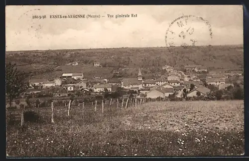 AK Esnes-en-Argonne, Vue generale Est