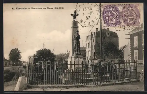 AK Écouviez, Monument aux Morts 1914-1918