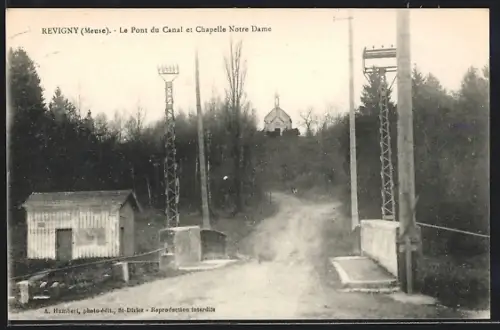 AK Revigny, le pont du canal et la chapelle de Notre-Dame