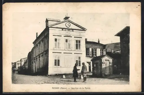 AK Resson /Meuse, Quartier de la Mairie