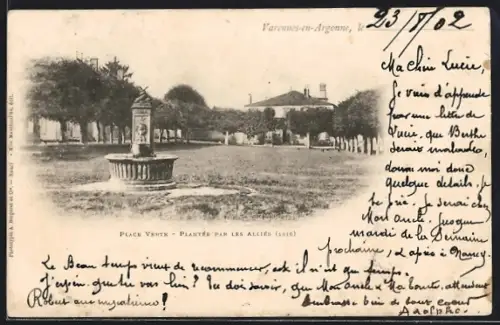 AK Varcennes-en-Aronne, Place Verte
