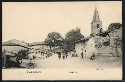 AK Parois /Argonne, Vue panoramique