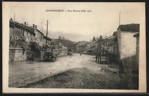AK Sommedieue, Rue Neuve Ville 1915