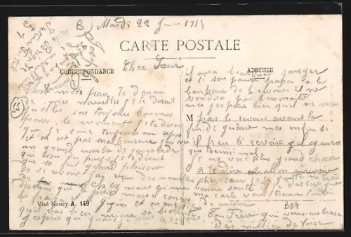 AK Saint-Julien, Maison en flammes incendiee par les Allemands