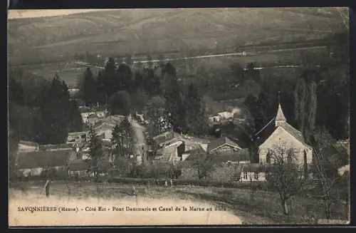 AK Savonnières, Pont Dammarie et Canal de la Marne au Rhin