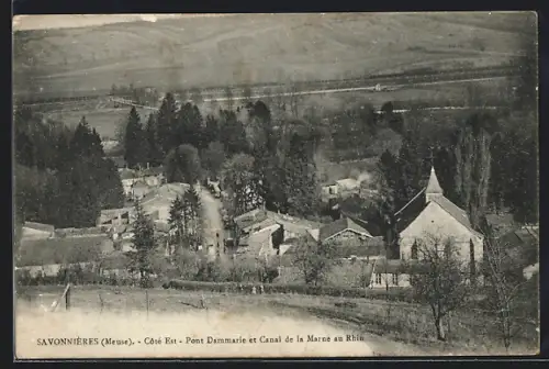AK Savonnières, Pont Dammarie et Canal de la Marne au Rhin